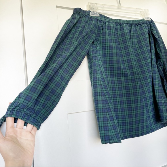 Vineyard Vines Tartan Plaid Off The Shoulder Top - Picture 2 of 5